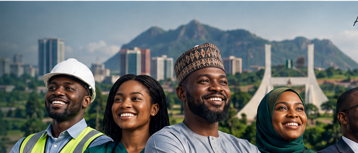 Nigerian community members representing the Obit Cooperative membership journey
